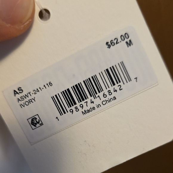 White Lace-Up Top - Picture 3 of 6